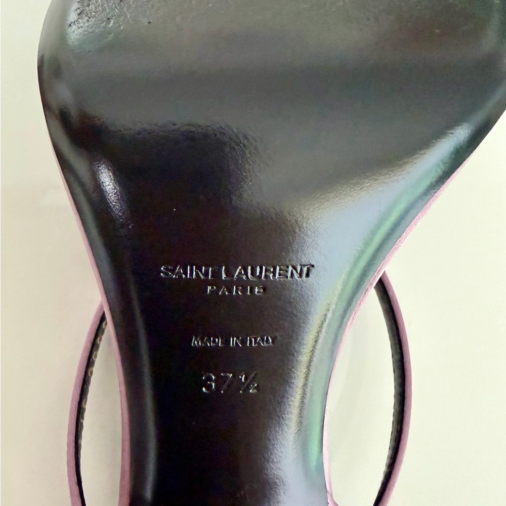 Saint Laurent ‘Dive’ ancient pink sandal heel size 37.5 - Picture 12 of 16